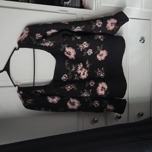 Anthropologie Floral Sweater